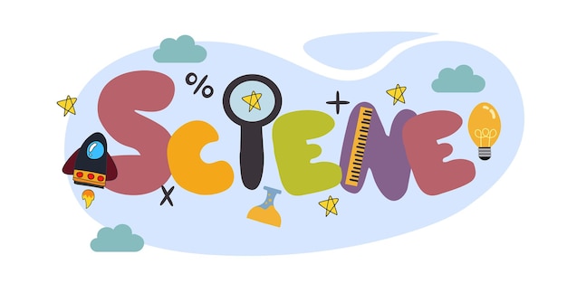 El logotipo educativo de los niños de ciencias