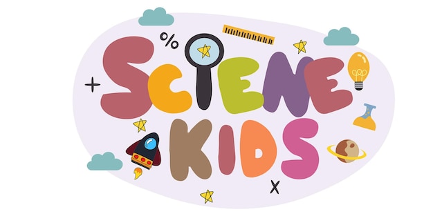 El logotipo educativo de los niños de ciencias