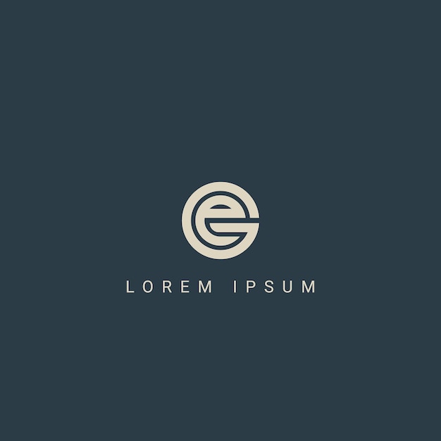 Logotipo EG basado en iniciales creativas mínimas y logotipo GE Monograma elegante creativo de la letra EG GE