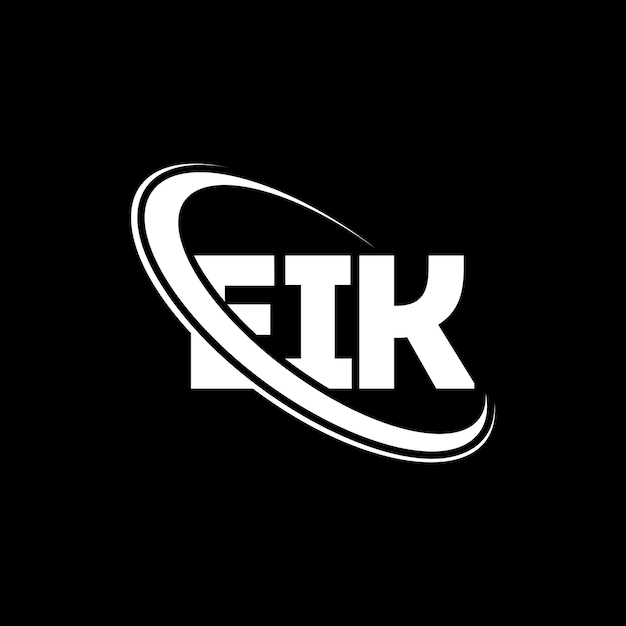 Logotipo EIK letra EIK letra diseño de logotipo Iniciales Logotipo EEK vinculado con círculo y mayúscula Monograma logotipo EIK tipografía para negocios tecnológicos y marca inmobiliaria