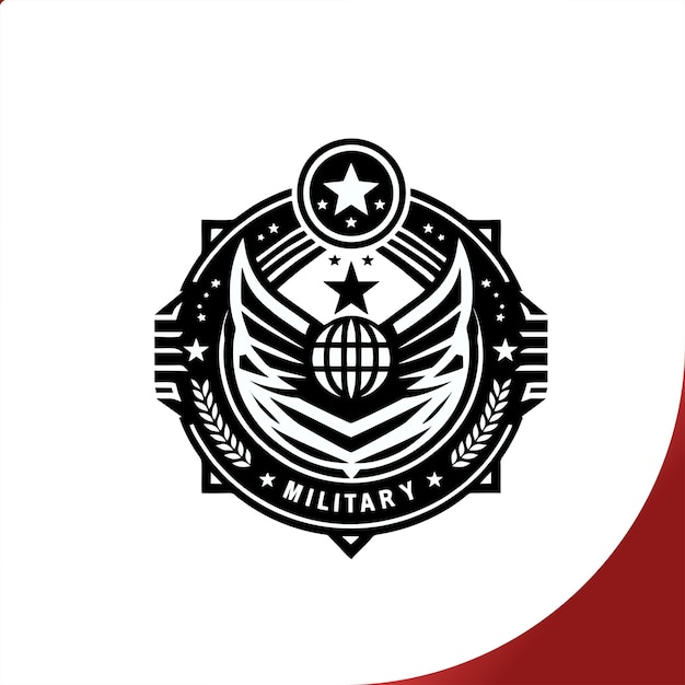 un logotipo para el ejército se muestra con una estrella en él