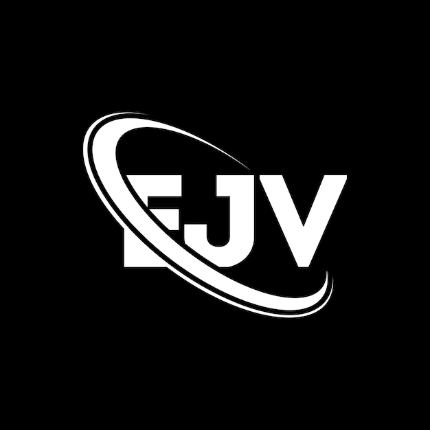 Logotipo de EJV Diseño de logotipo de letra EJV Iniciales Logotipo EJV vinculado con círculo y mayúscula Logotipo de monograma EJV tipografía para negocios tecnológicos y marca inmobiliaria