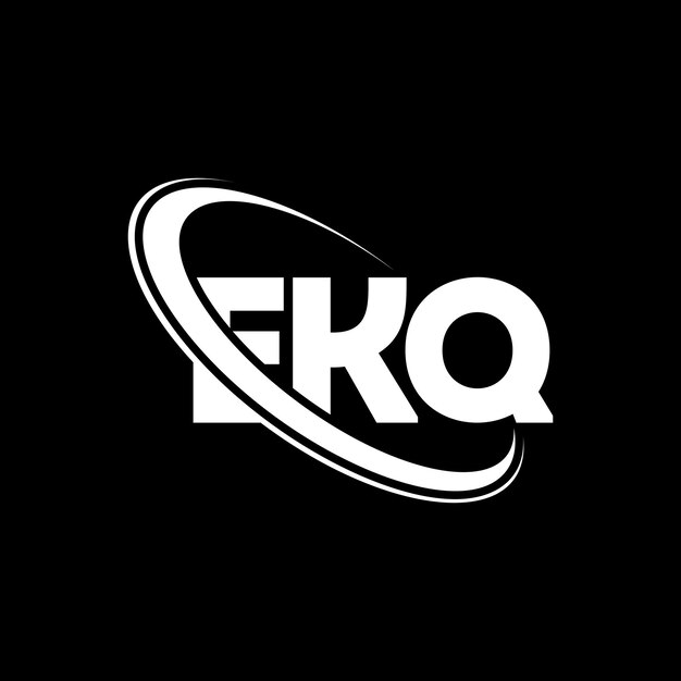Logotipo EKQ letra EKQ letra diseño del logotipo Iniciales EKQ logotipo vinculado con círculo y mayúscula monograma logotipo EKQ tipografía para negocios tecnológicos y marca inmobiliaria