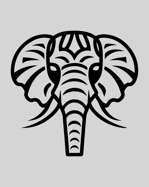 logotipo del elefante con el contorno de la hoja