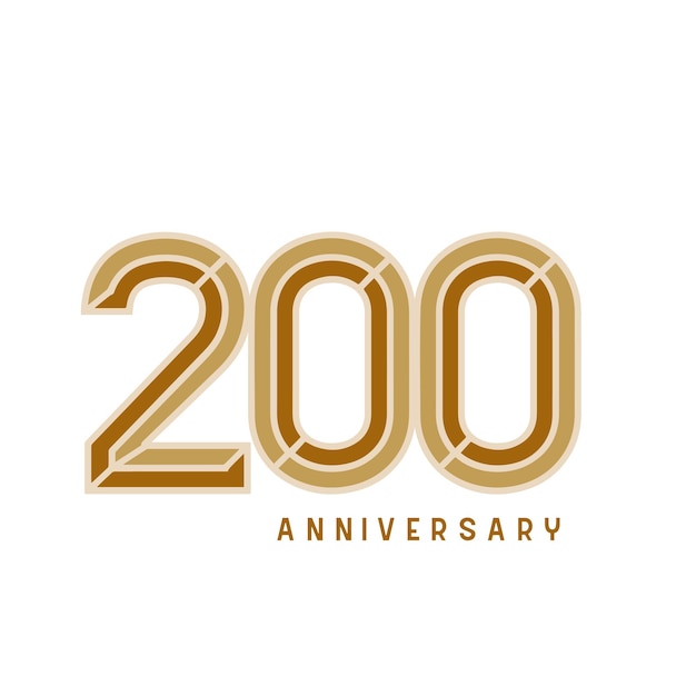 Logotipo de elegancia del 200 aniversario