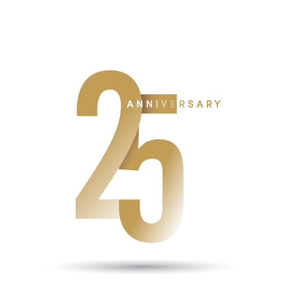 logotipo de elegancia del 25 aniversario