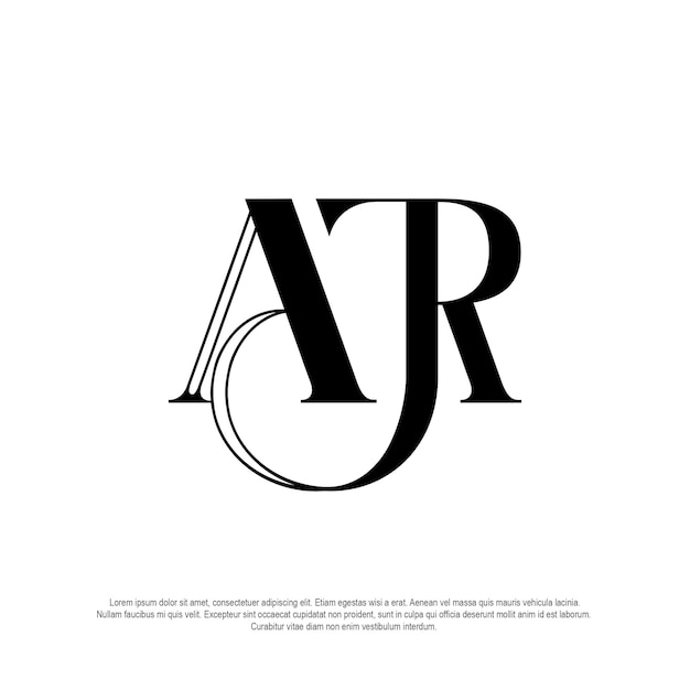 El logotipo elegante AR