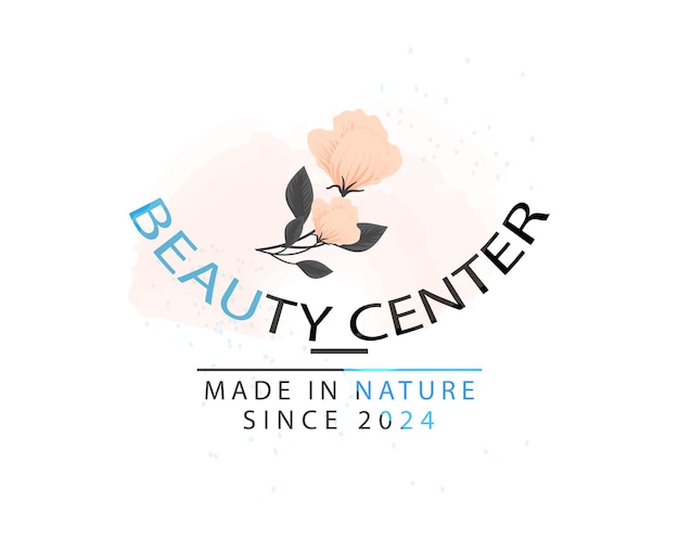 Logotipo elegante de los cosméticos naturales