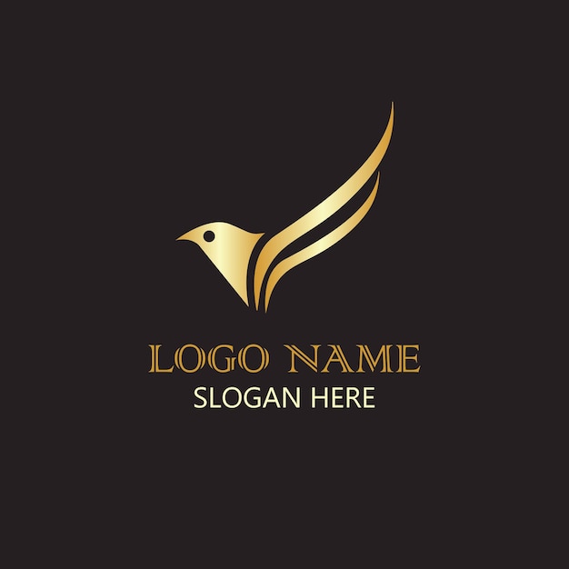 Logotipo elegante dorado de vector libre