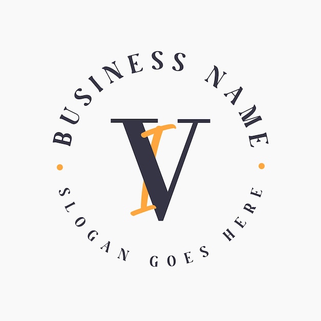 Logotipo elegante de las iniciales de la letra VI para la marca corporativa Logotipo de la marca VI para las marcas de moda y belleza