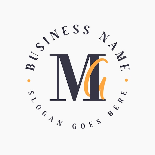 Logotipo elegante de las iniciales de MG para la marca corporativa Logotipo de las letras de MG para las marcas de moda y belleza