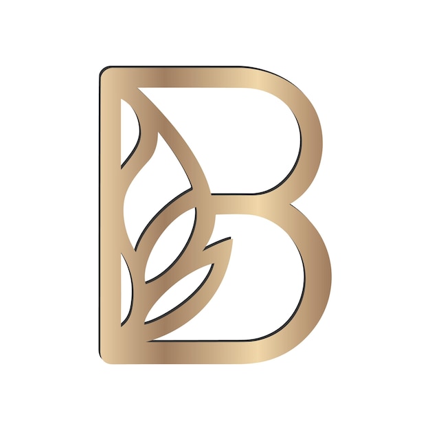 Vector logotipo elegante con la letra b