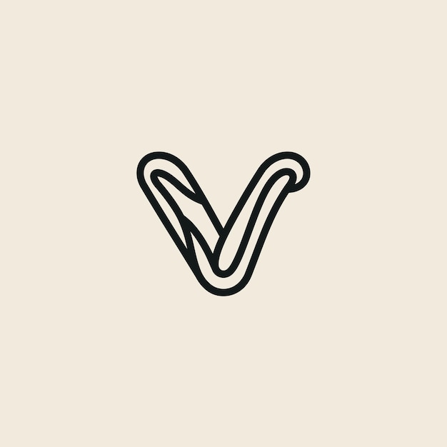Logotipo elegante con la letra V