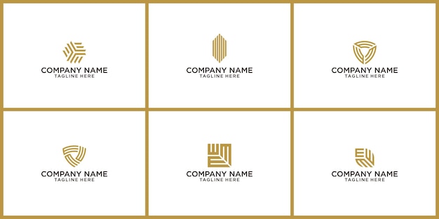 Logotipo elegante minimalista Plantilla de logotipo de emblema de lujo