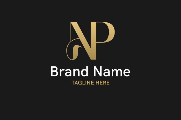Logotipo elegante moderno creativo con letra NP