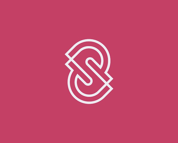 logotipo elegante y moderno de la letra S. Monograma SP o PS