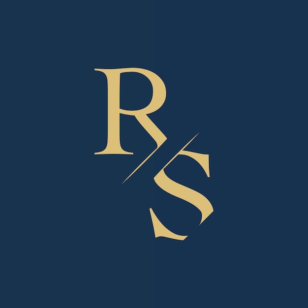 Logotipo elegante del monograma de la letra rs