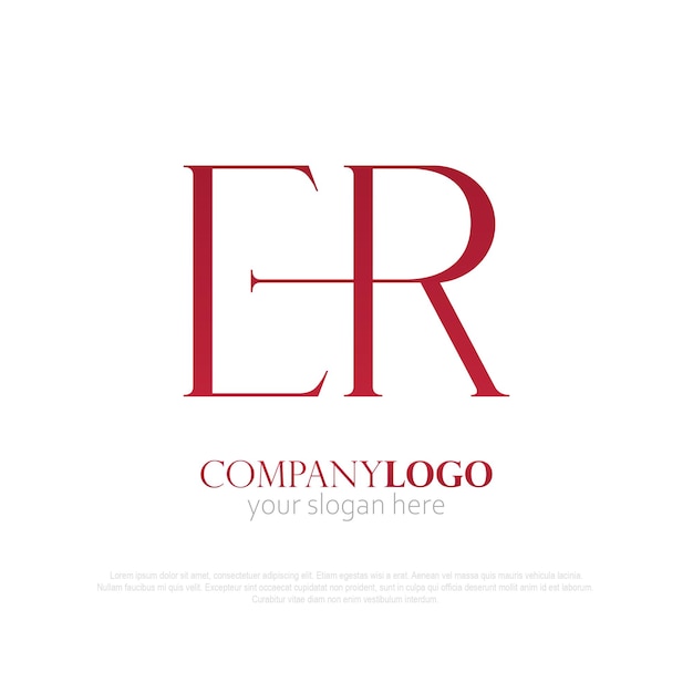 Logotipo elegante de monogramas er