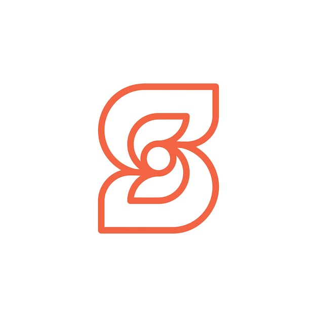 Logotipo elegante y sinérgico integrado con la letra S