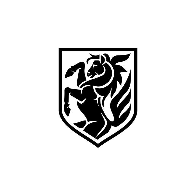 Logotipo del emblema del caballo