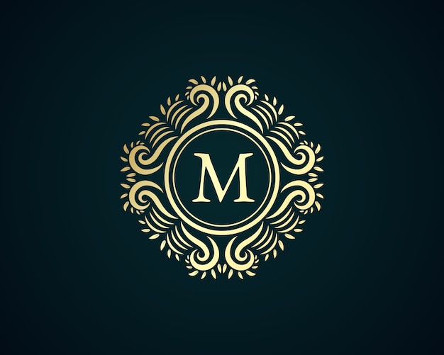 Logotipo de emblema caligráfico victoriano de lujo retro antiguo con marco ornamental adecuado para barbero vino carft tienda de cerveza spa salón de belleza boutique restaurante antiguo hotel resort clásico marca real