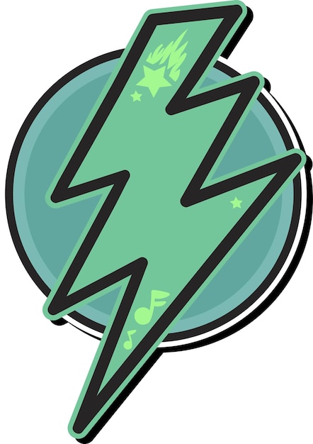 El logotipo del emblema de la descarga eléctrica