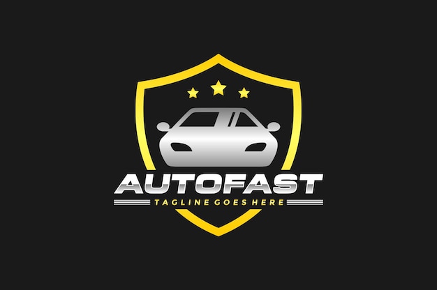 logotipo del emblema de la estrella del escudo del coche