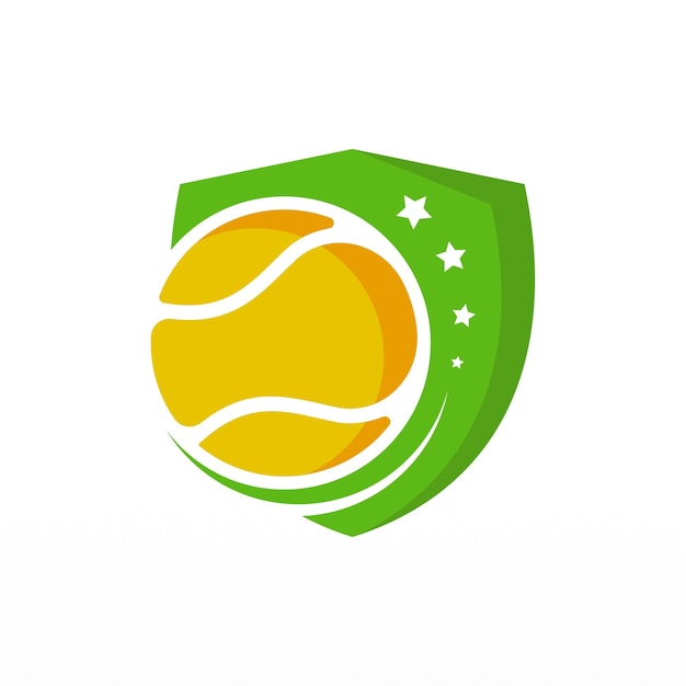 Logotipo del emblema de la liga internacional de tenis logotipo simple de tenis