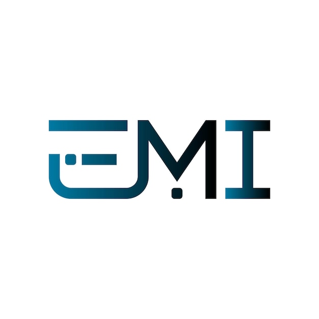 El logotipo de EMI es una tipografía abstracta, un diseño vectorial moderno y minimalista.
