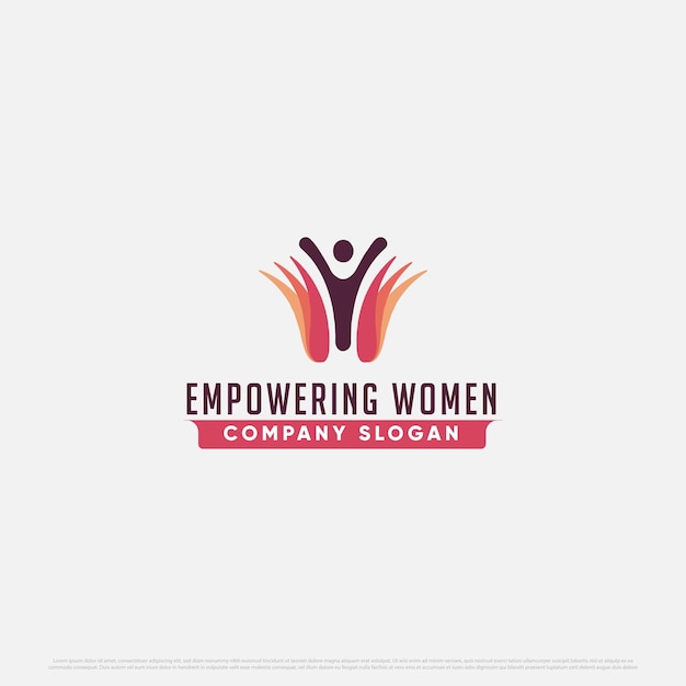 Logotipo de empoderamiento de mujeres sin fines de lucro