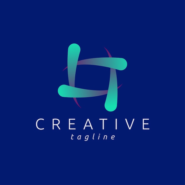 Logotipo de empresa abstracto con color degradado moderno