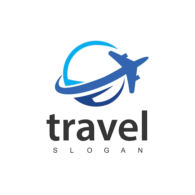 Logotipo de empresa de agencia de viajes diseño de logotipo de vacaciones y vacaciones