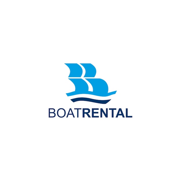 Vector logotipo para una empresa de alquiler de barcos