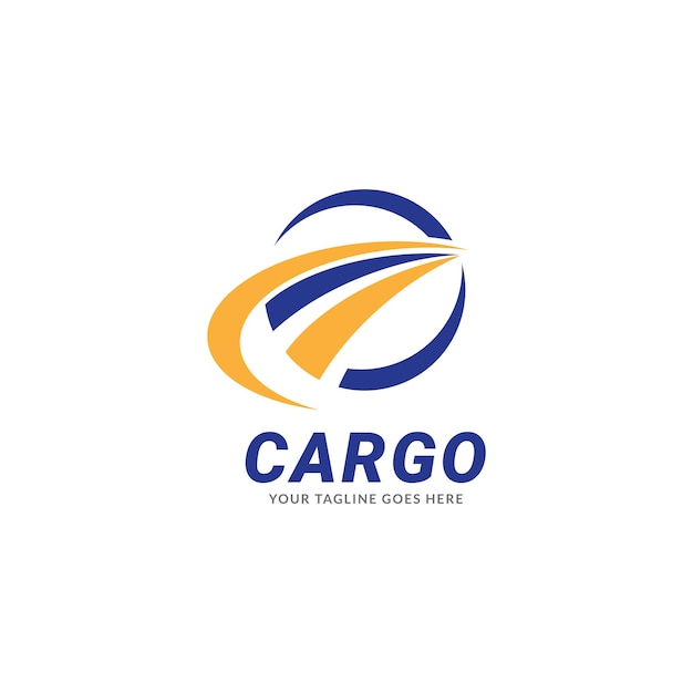 Vector logotipo de la empresa del avión de carga logotipo del transporte logístico ilustración vectorial