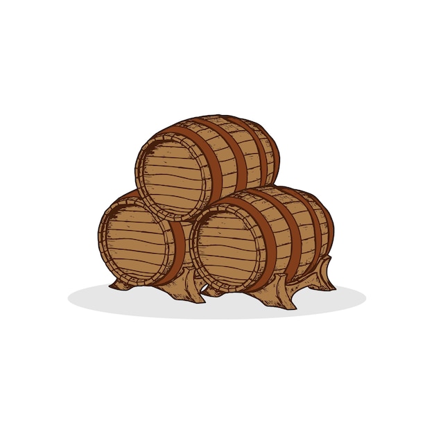 Logotipo para una empresa de barriles de whisky que se hace con el logotipo de la empresa.