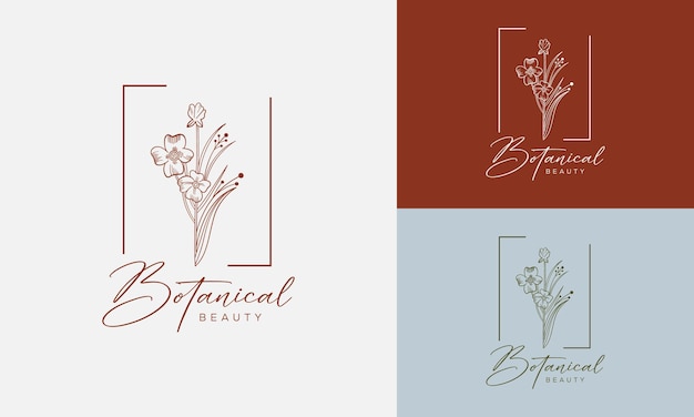 Logotipo para una empresa de belleza botánica.