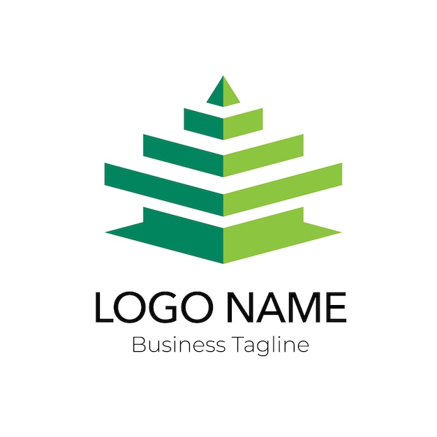 Logotipo de la empresa de bienes raíces de marca verde