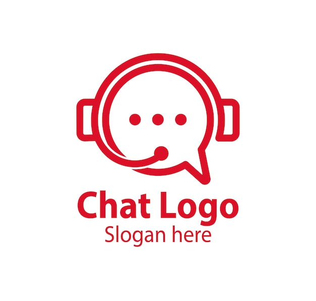 Vector logotipo de la empresa de chat en línea
