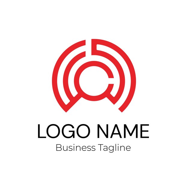 Logotipo de la empresa comercial Marca roja