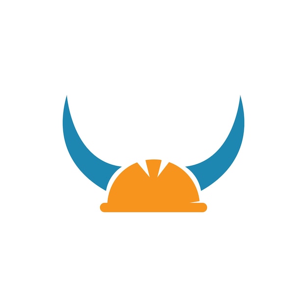 Un logotipo para una empresa de construcción llamado casco con cuernos.