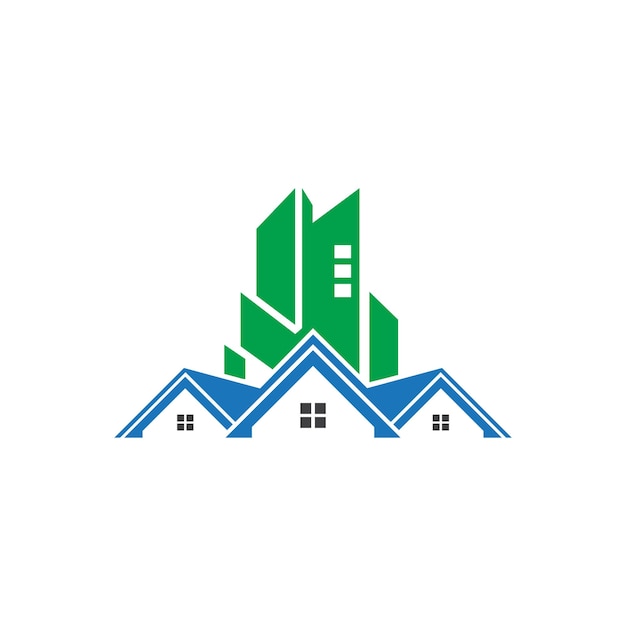 Un logotipo para una empresa constructora llamada empresa inmobiliaria.