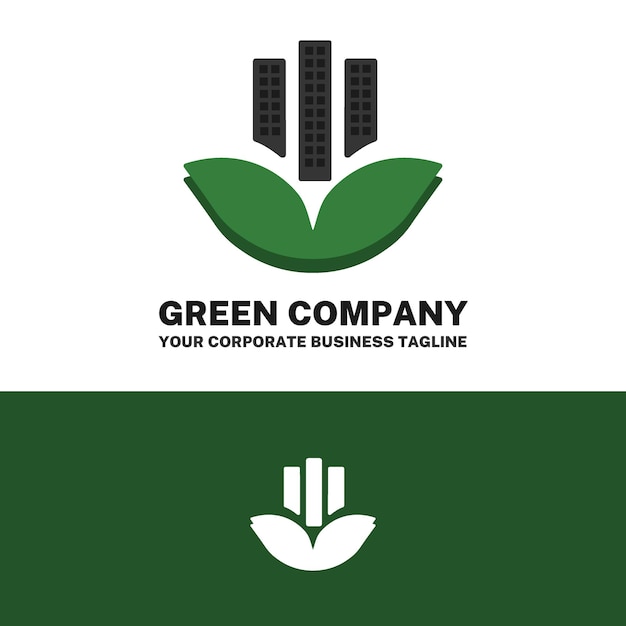 logotipo de empresa corporativa verde