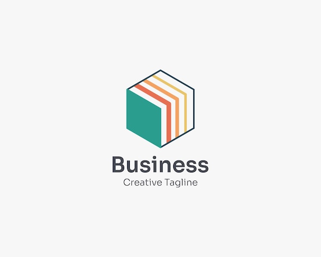 Logotipo de empresa en crecimiento colorido creativo