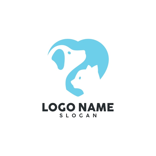 El logotipo de la empresa de cuidado de mascotas