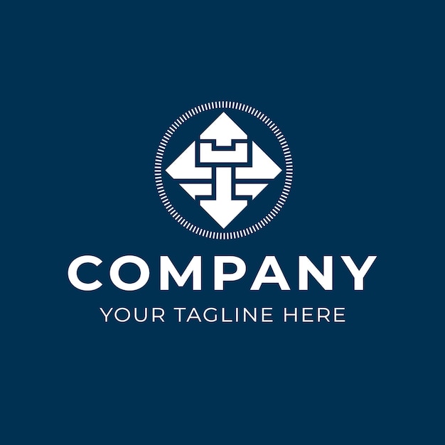 Logotipo de la empresa de desarrollo de vectores creativos