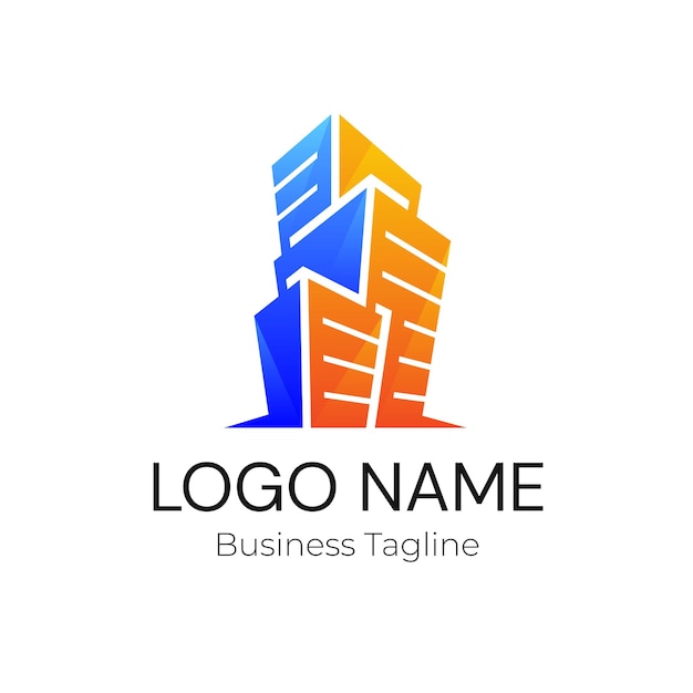 Logotipo de la empresa de diseño de edificios