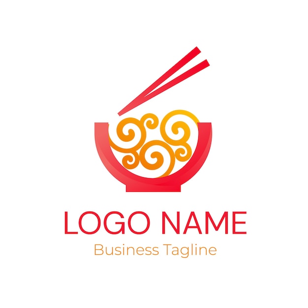 Logotipo de la empresa de diseño de Noodle Food