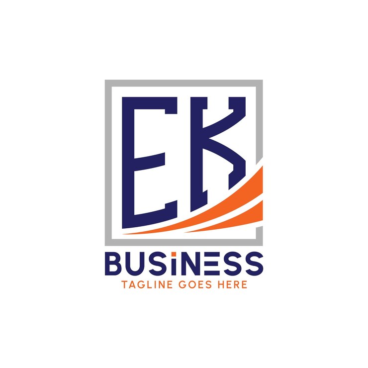 Vector logotipo de la empresa ek modern ek logotipo para la marca corporativa ek logotipo de éxito de crecimiento