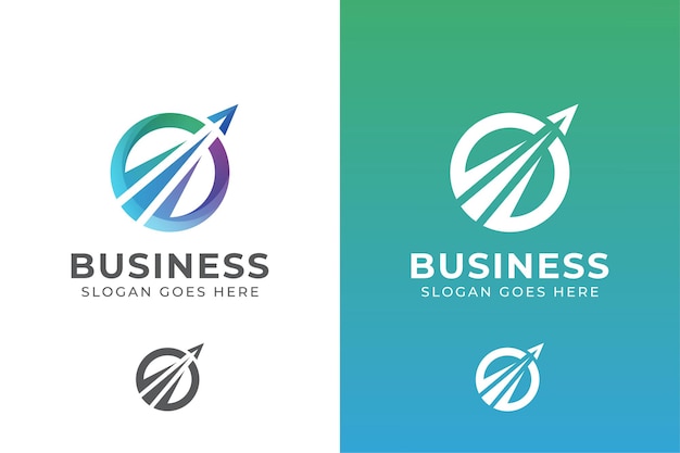 Logotipo de empresa elegante círculo. logotipo de agencia de viajes de negocios