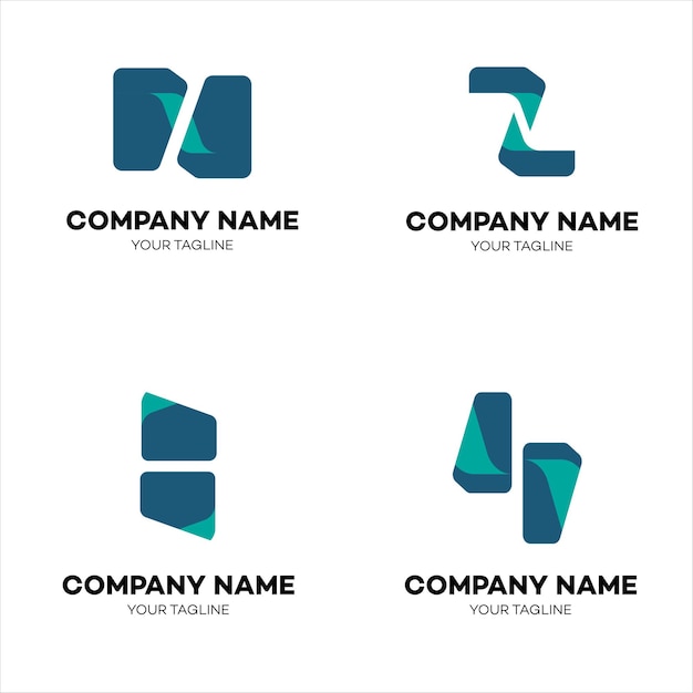 Logotipo de empresa Empresa azul y verde Finanzas Corporativo